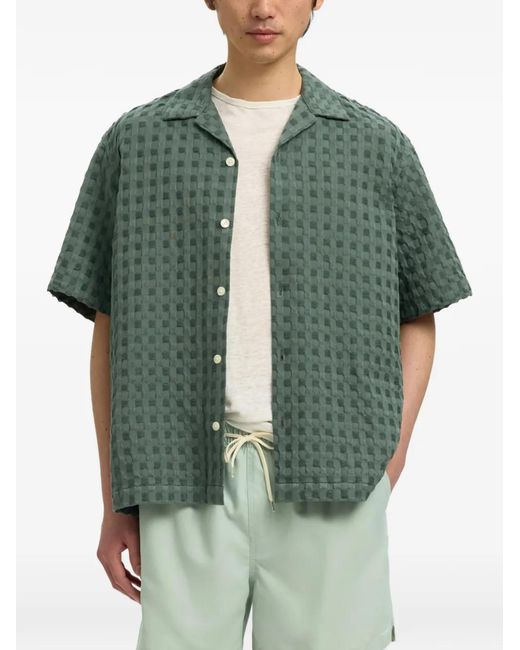 SELECTED Shorts Met Textuur in het Green voor heren