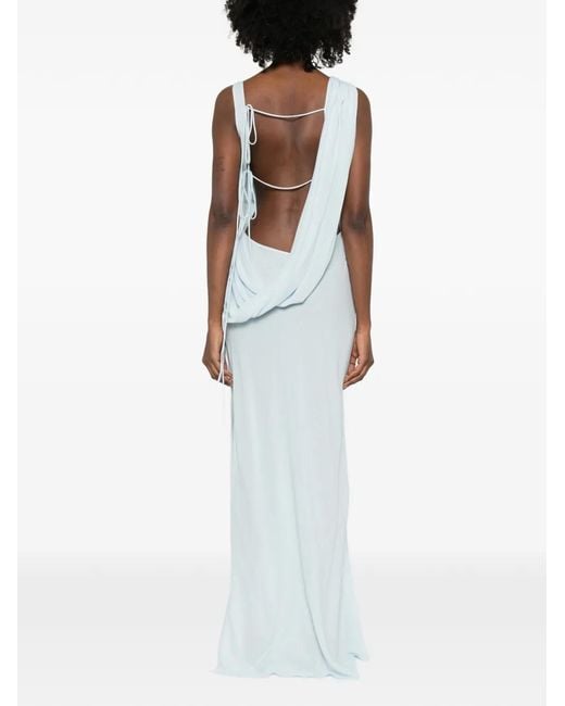 ANDAMANE White Minerva Cowl Sleeveless Maxi Dress
