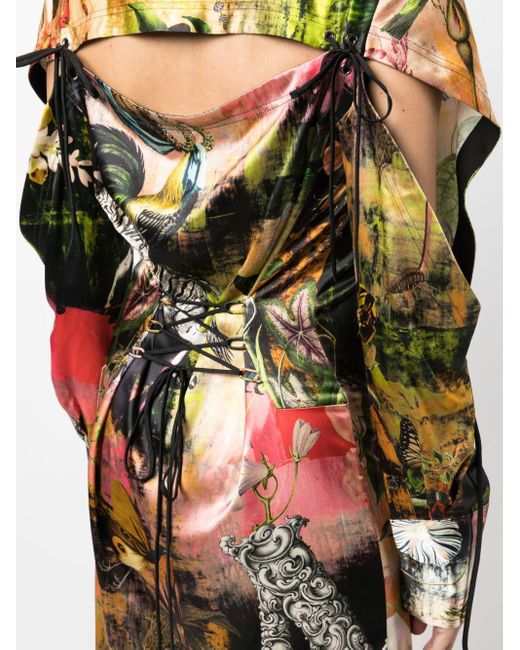 Monse Multicolor Lace-up Detailed Shirt Dress