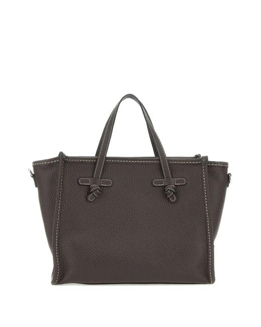 MARCELLA CLUB Brown Leather Tote Bag