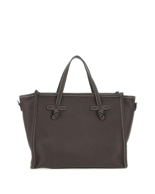 MARCELLA CLUB Brown Leather Tote Bag