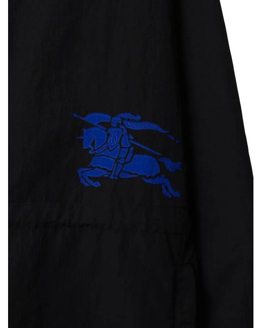 Burberry Black Edk-Appliqué Hooded Jacket for men