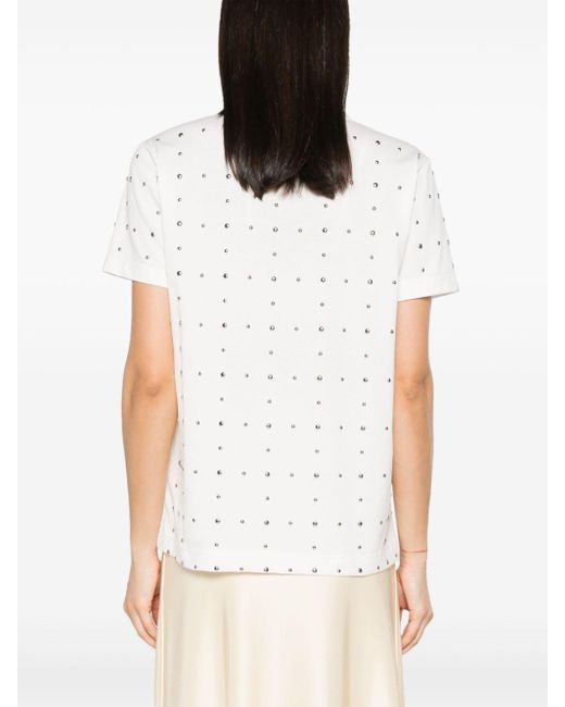 Fabiana Filippi White Studded Cotton T-shirt