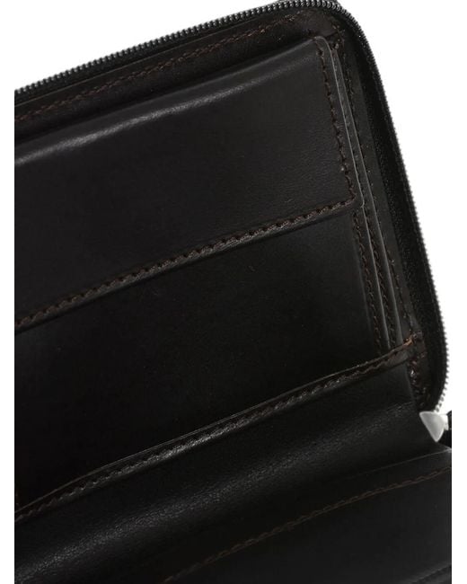Corneliani Black Zip-Around Bifold Wallet for men