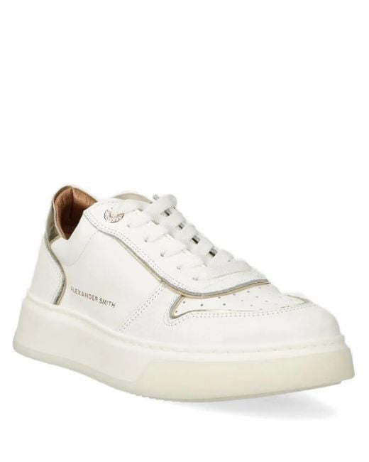 Alexander Smith White Sneakers Mit Metallic-Einsatz