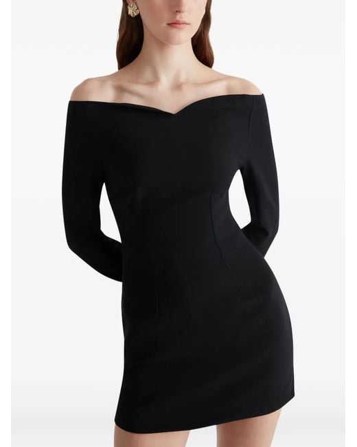 Violante Nessi Black Marino Off-The-Shoulder Mini Dress