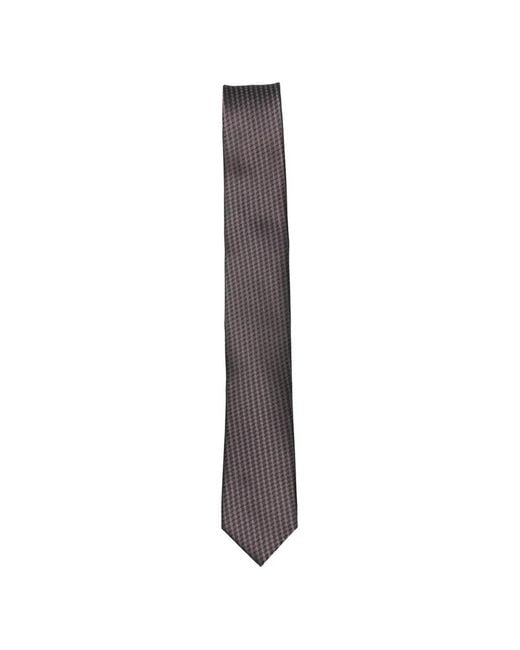 Karl Lagerfeld White Cravate À Motif Pied-De-Poule for men