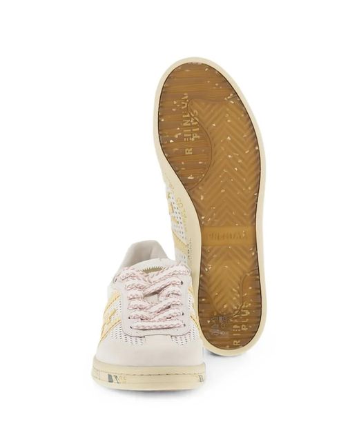 Premiata White Bonnie Perforated Sneakers for men