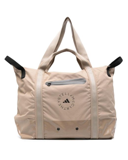 Adidas By Stella McCartney Natural Reisetasche mit Logo-Print