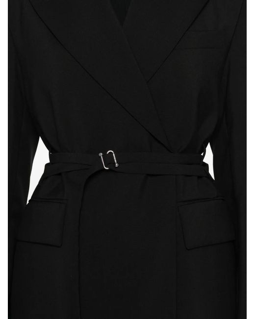 Sportmax Black Pocket Double-Breasted Jacket