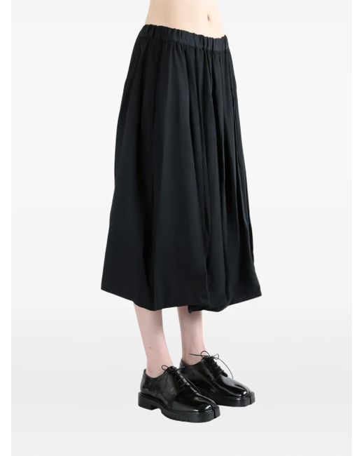 Comme des Garçons Black Gathered Midi Skirt