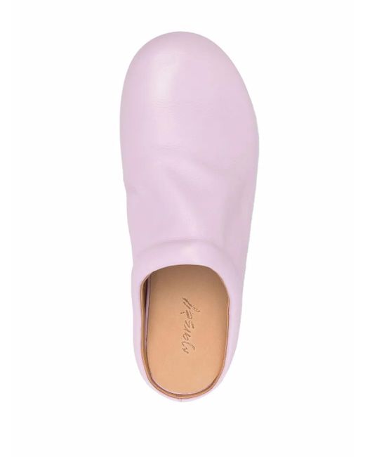 Marsèll Pink Slip-On Leather Mules