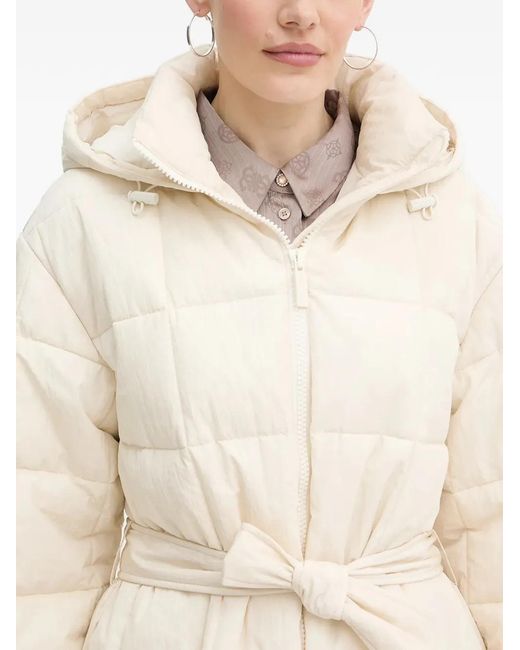 ARMANI EXCHANGE Natural Hooded Belted Coat