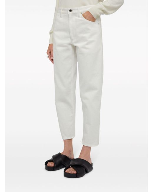 Jil Sander White Cropped Straight-leg Jeans