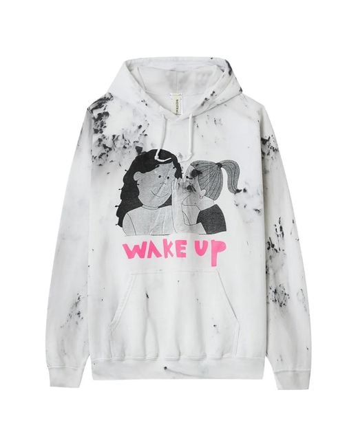 WESTFALL Gray Graphic-Print Hoodie for men