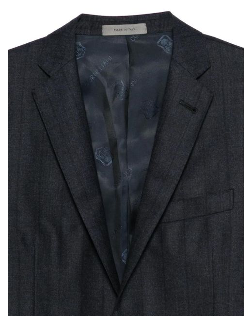 Corneliani Blue Pinstripe-Pattern Blazer for men