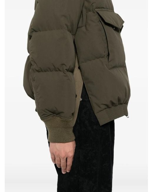 Sacai Green Ripstop Down Jacket for men