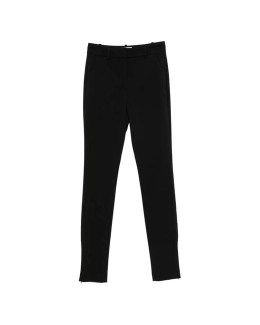 ERMANNO FIRENZE Black Zip-Hem Slim-Fit Trousers