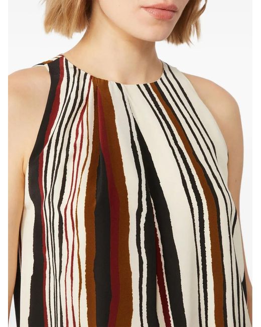 Max Mara White Gestreifte Bluse