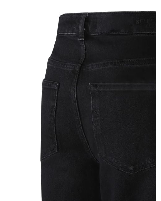 SELECTED Jeans Met Wijde Pijpen in het Black