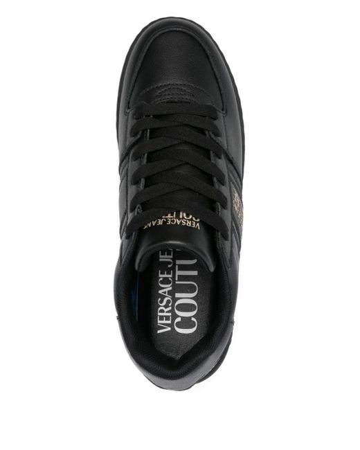 Versace Jeans Couture Black Logo-Detail Sneakers