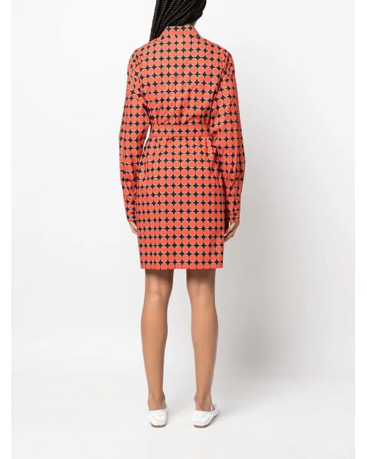 Sportmax モノグラム シャツドレス Red