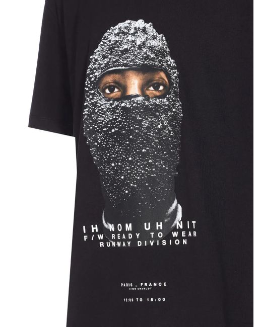 Ih Nom Uh Nit T-Shirt mit Masken-Print in Black für Herren