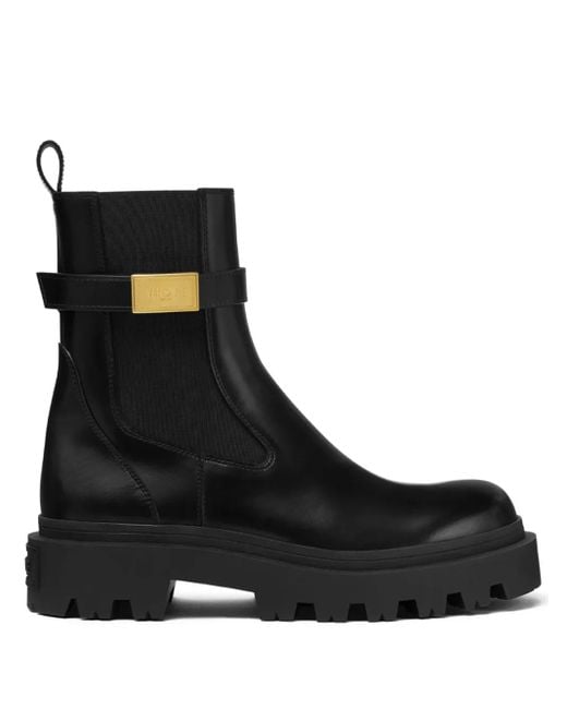 Versace Black 35Mm Alba Chelsea Boots