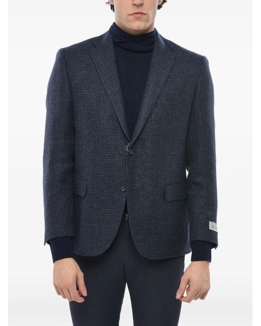 Corneliani Blue Single-Breasted Blazer Jacket for men