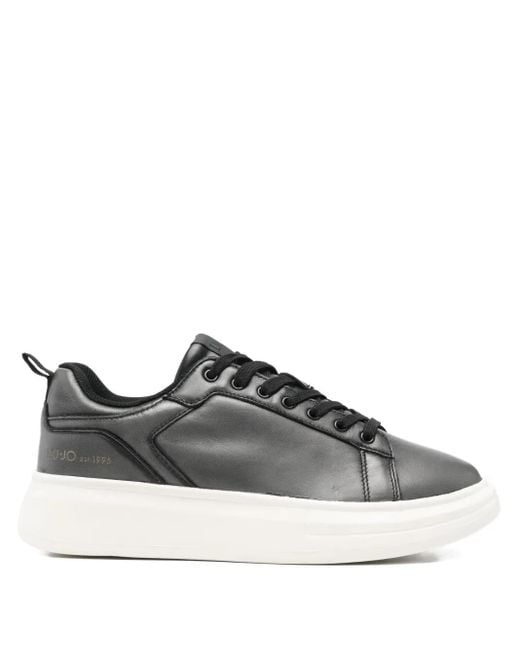 Liu Jo Gray Lace-Up Platform Sneakers for men