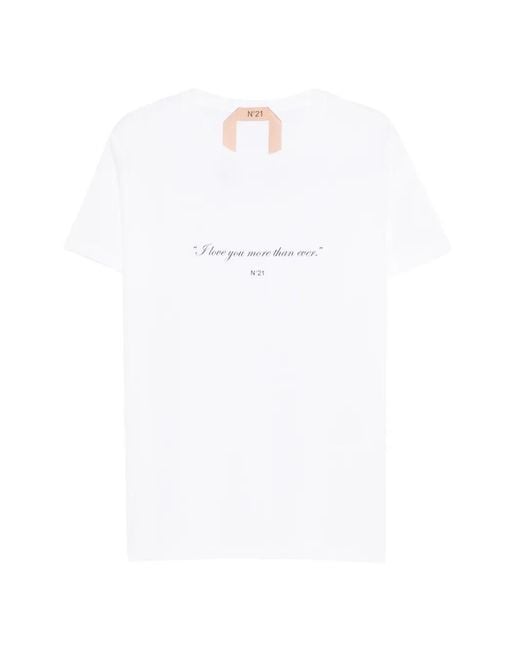 N°21 White Quote T-Shirt