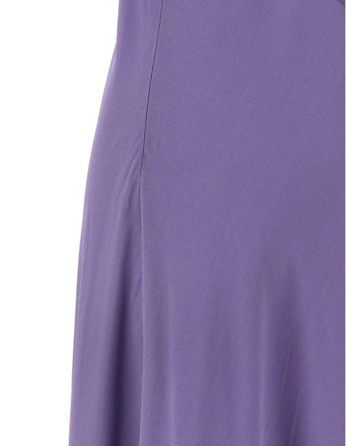 Vestido con placa del logo Twinset de color Purple