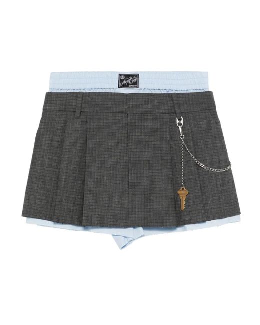 Alexander Wang Geplooide Shorts Met Sleutelhanger in het Black