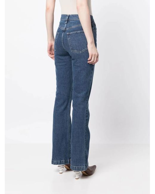 Le Jean Blue Remy High-Waist Flared Jeans