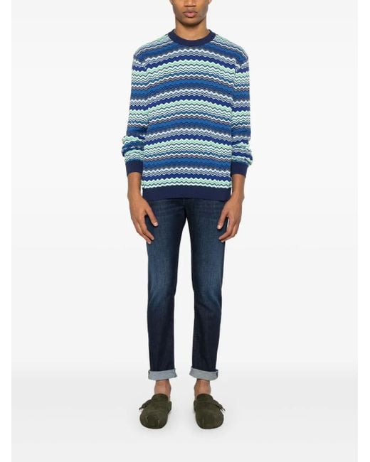 Jacob Cohen Blue Logo-Patch Jeans for men