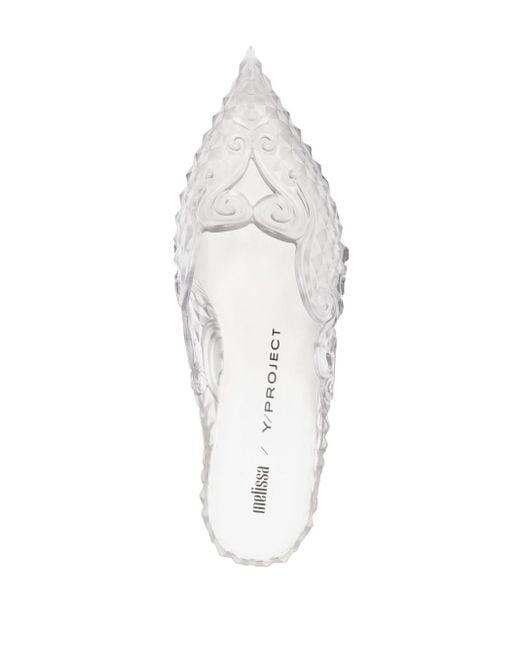 Y. Project White X Melissa Transparent 50 Embossed Mules - Women's - Rubber