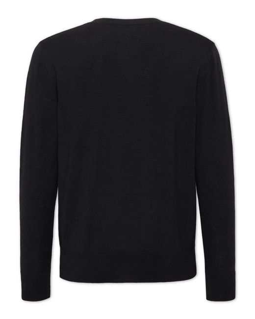 DSquared² Black D2 Leaf-Intarsia Jumper for men