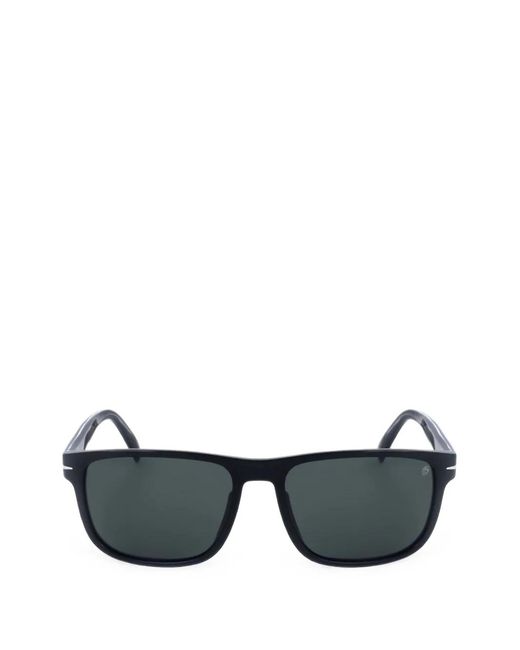 David Beckham Black Rectangle-Frame Sunglasses for men