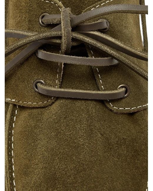 Forsa Green Lace-Up Suede Espadrilles for men
