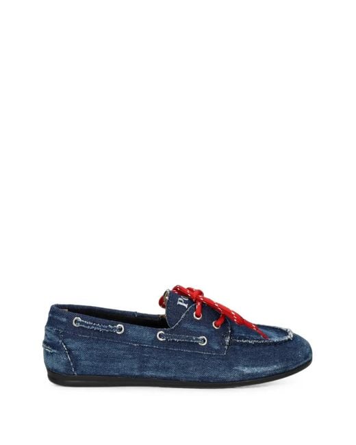 POSA Blue Mocassins À Effet Délavé