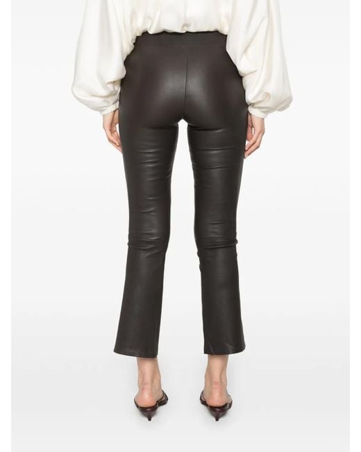 Arma Black Stretch-Leather Trousers
