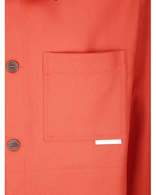 GR10K Orange Button-Up Jacket for men