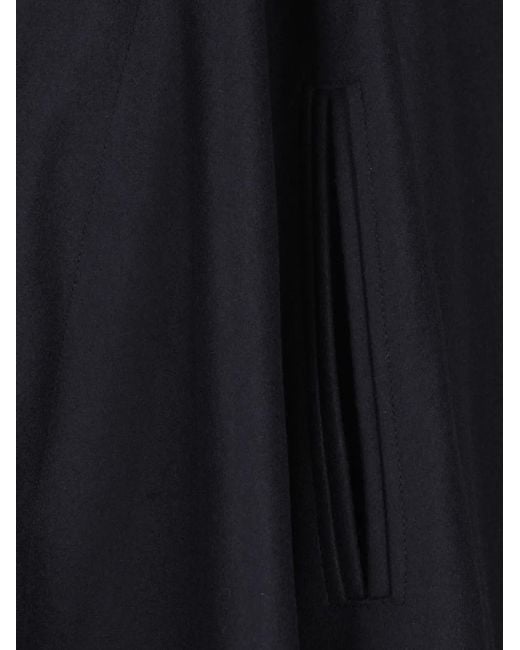 Cini Black Cape Boutonnée À Capuche