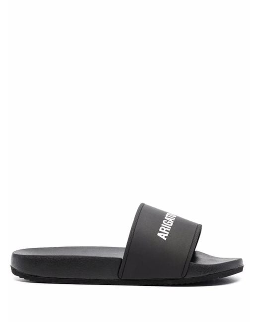 Axel Arigato Black Logo-Print Slides