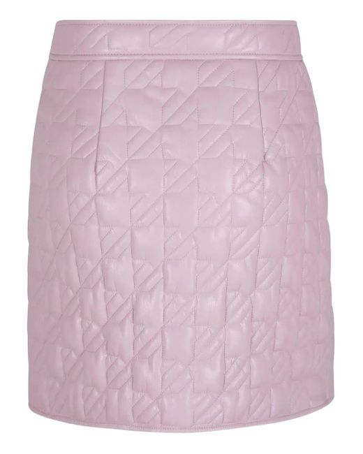 MSGM Pink Quilted Mini Skirt