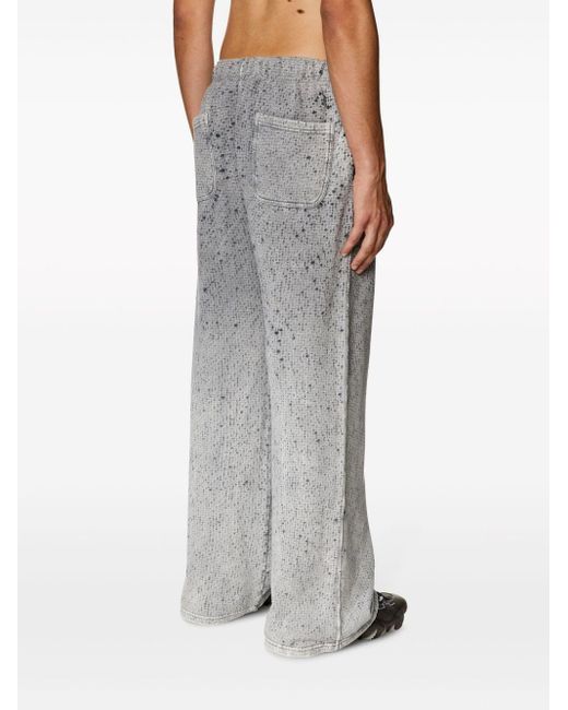 Pantalones de ch ndal anchos P Leo DIESEL de hombre de color Gris