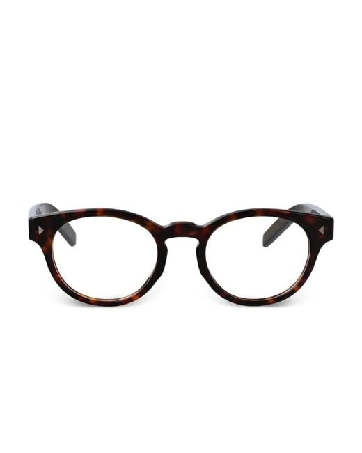 Prada Brown Tortoiseshell Frame Optical Glasses for men