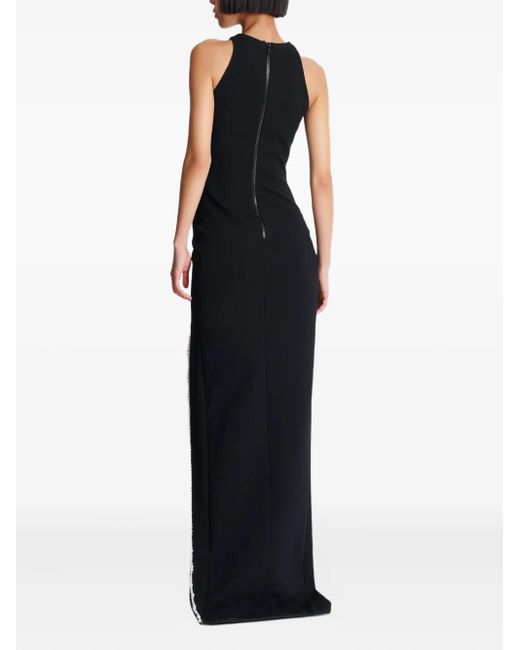 Balmain Black Face-Motif Maxi Dress