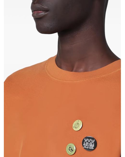 Brain Dead Orange Patch Appliqués Sweatshirt for men