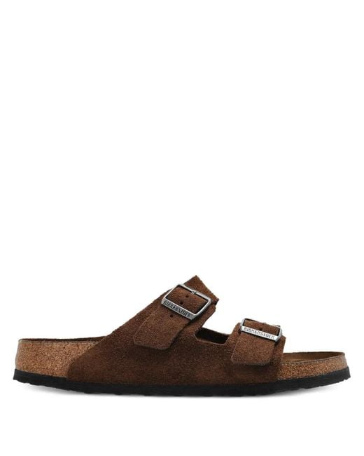 Birkenstock Brown Arizona Suede Sandals for men
